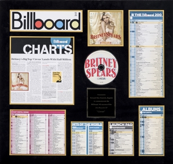 Britney Spears: "Circus" Billboard #1 Award (Agent LOA)